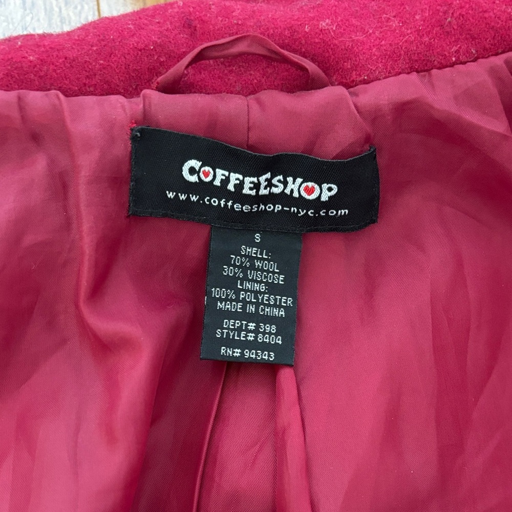 CoffeeShop Women's Burgundy Trench Coat - Picture 6 of 6